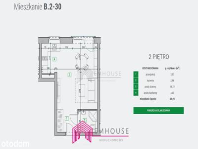 Mieszkanie jednopokojowe o pow.29,06 m2