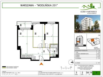 Trzypokojowe Mieszkanie Modlińska 201 | M9