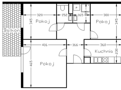 Mieszkanie 62m kw, 3 pokoje