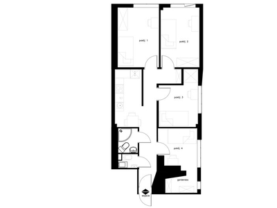 Mieszkanie do wynajęcia 62,00 m², piętro 2, oferta nr 827515