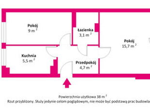 Dwupokojowe mieszkanie, Praga- Północ, 40m2