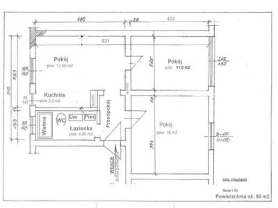 Mieszkanie na sprzedaż 2 pokoje Wrocław Psie Pole, 50 m2, 1 piętro