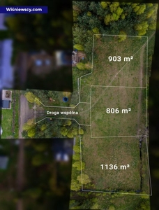 Ostatnia działka w Baninie przy lesie, z planem