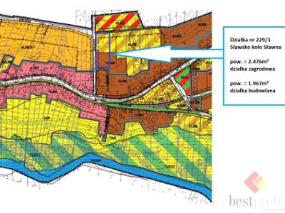 Działka budowlana Sławsko