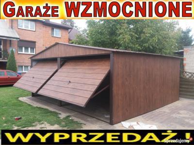 Garaż blaszany 6x5,6x6, panel poziomy wszystkie wymiary