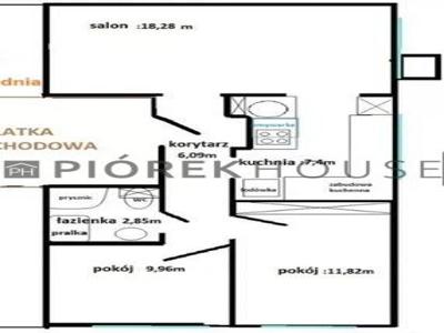 Mieszkanie na sprzedaż 3 pokoje Warszawa Żoliborz, 56 m2, 1 piętro