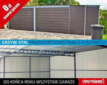 Garaż Blaszany 8x6m - GARAŻE BLASZANE - Blaszak - GrzywStal A4v7