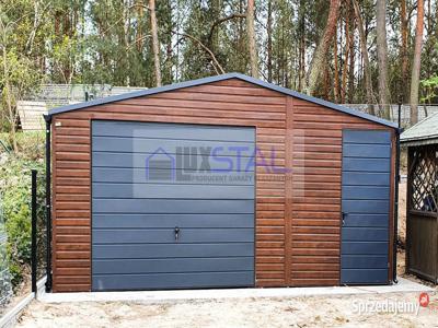 GARAŻ BLASZANY 6m x 6m dwuspadowy blaszak LUX167