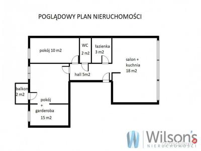 Mieszkanie Warszawa Solankowa 53m2 3-pokojowe