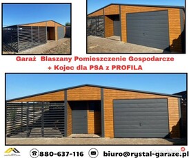 Garaż Blaszany Drewnopodobny 3x5 4x5 4x6 6x6 6x5 z Wiatą