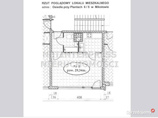 Mieszkanie Mikołów 29.34m2 1 pokojowe