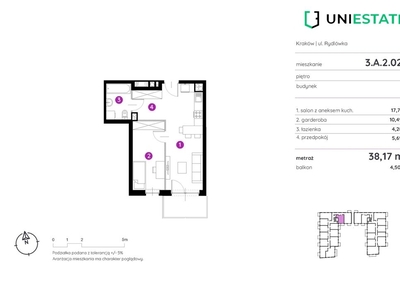 2-pokojowe mieszkanie 43m2 + balkon Bez Prowizji