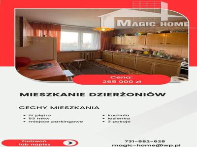 Mieszkanie na sprzedaż 3 pokoje Dzierżoniów, 53 m2, 4 piętro