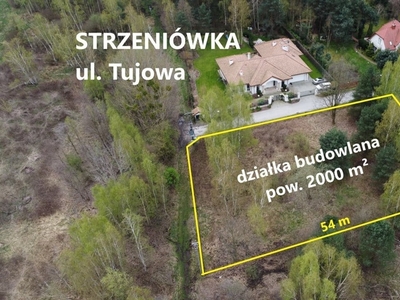 Działka budowlana Strzeniówka, ul. Tujowa