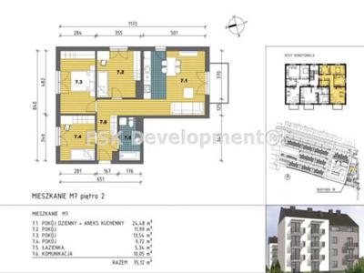 Mieszkanie na sprzedaż 4 pokoje Chorzów, 75,81 m2, 2 piętro