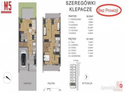 Dom szeregowy 112m2 Klepacze