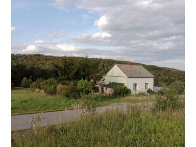 Dom murowany z piwnicą, garaż z budynkiem gospodarczym