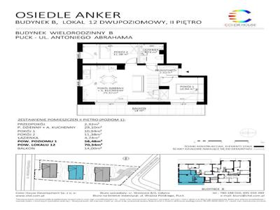 Mieszkanie 3 pokoje + antresola + balkon 14 m2