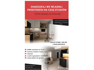 Mieszkanie na sprzedaż 16,13 m², piętro 4, oferta nr NEO175560