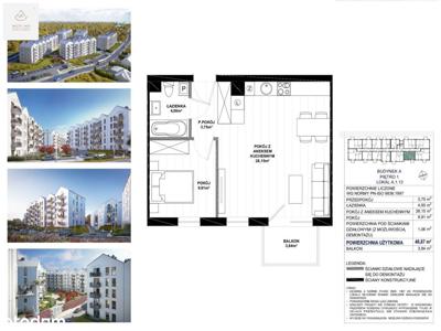 3-pokojowe mieszkanie 65m2 + 2 balkony