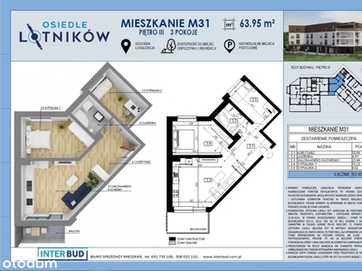 Jeleniogórska 5 | mieszkanie 3-pok. | C-36