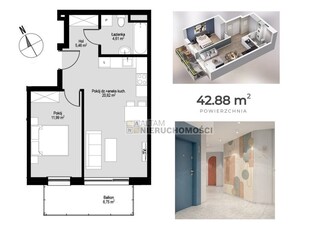 2pok 43m2 balkon|park|Prądnik Czerwony|Eng|0%