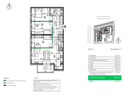 4 pokojowe + balkon, 84,60m2 - Podgórze Duchackie