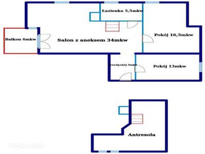 Piękne mieszkanie 2-poziomowe, Wysoka: 90m² +balko