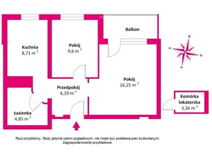 2 pokojowe mieszkanie z balkonem i komórką