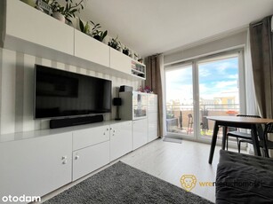 Salon 36 mkw, 5 pok., duży balkon, jak taras