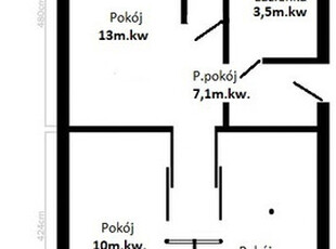 3 pokoje, 47 m.kw., 2. piętro