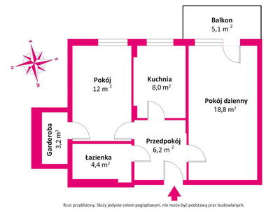 2 pokojowe mieszkanie z garderobą w Poznaniu