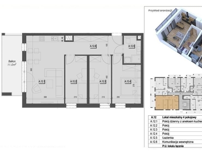 69,59 m2 na granicy moreny i jasienia loggia 11 m2