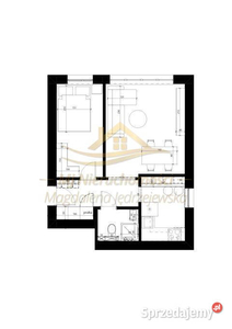Ogłoszenie mieszkanie 39.8m2 2-pokojowe Grodzisk Mazowiecki