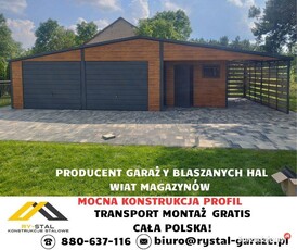 Garaż Blaszany Wiata Hala Magzyn pod wymiar od PRODUCENTA PROFIL