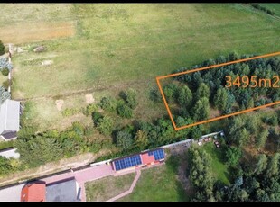 Piękna duża działka 3495m2 ,30x116m 18km od Kielc