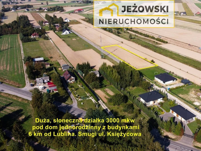 Duża działka pod dom, garaż i ogród 30 arów Smugi