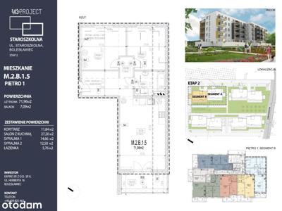 Nowe mieszkanie, 3-pokojowe, ul. Staroszkolna,72m2