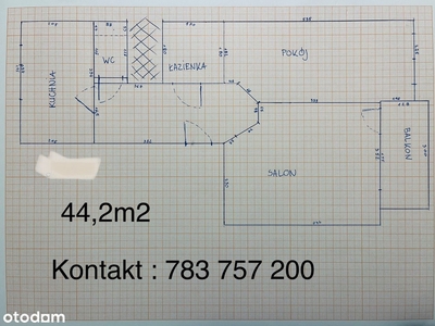 Mieszkanie 44,2m2 do remontu