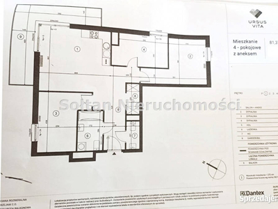 Mieszkanie 81.37m2 4 pokojowe Warszawa