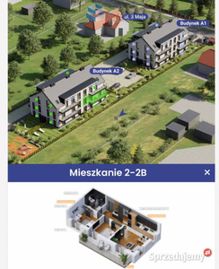 Mieszkanie Ostróda 50.64m2 3 pokojowe