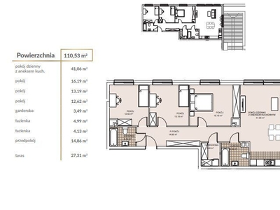 3-pokojowe mieszkanie 41m2 + balkon