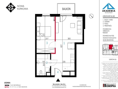 Rezerwacja| 3 Pokoje |2 Piętro|55.51m2 + Balkon