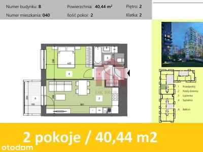 Ustawne 40,44 m2 2 pokoje |3 piętro | Super cena!