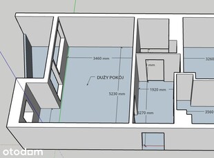 45,8m Jelonki: 2 pokoje + kuchnia; do zamieszkania