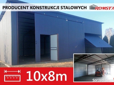 Duży Garaż Blaszany 10x8m - ROMSTAL