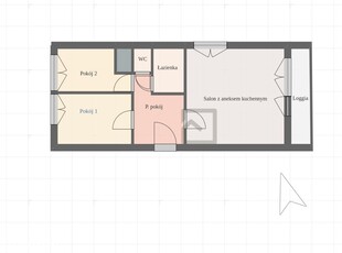 Bezpośrednio - sprzedam 2 pokoje Centrum 48,22 m