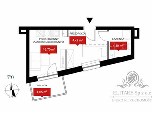 Mieszkanie 25,42m2 1 pokojowe z balkonem/Wrocław, Kleczków