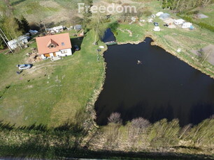 Zielin, Dom nad stawem, duża piękna działka 6829m2