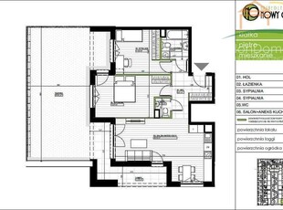 Mieszkanie z wewnętrznym ogródkiem o pow. 49,85 m2